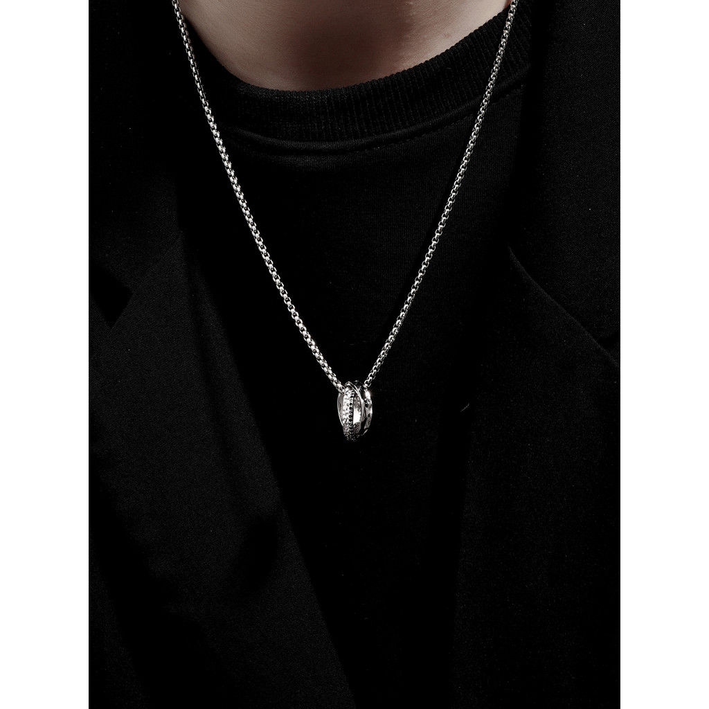 Nicho High-End pingente masculino 2026 novo estilo de venda quente na moda anel duplo colar acessórios feminino moda Col