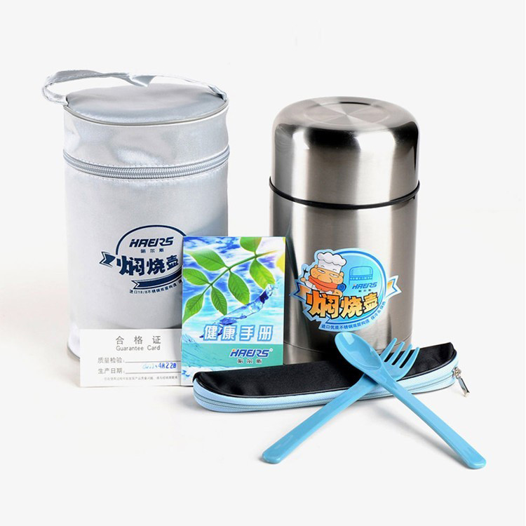 Hals panela de guisado de aço inoxidável, caixa de sopa com isolamento a vácuo, copo de guisado, 600/750ml, panela de mo
