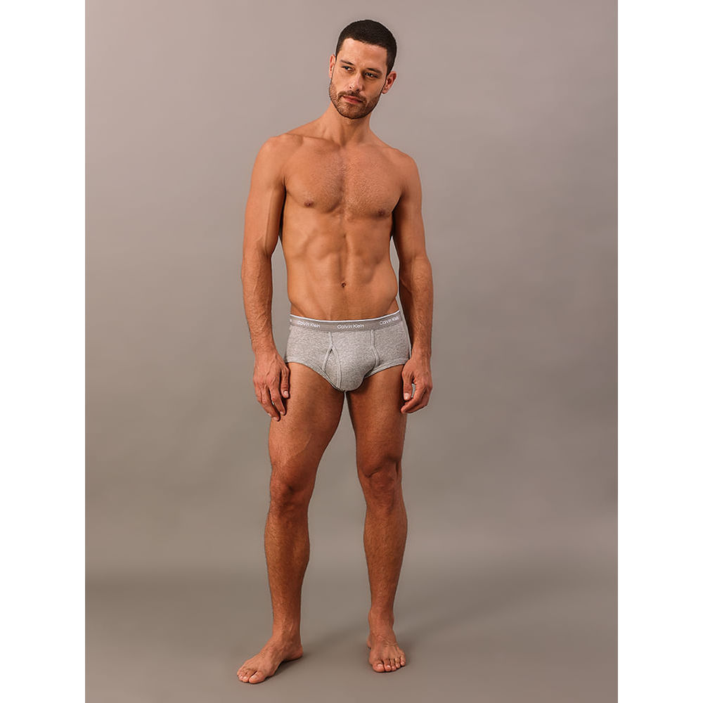 Kit 3 Cuecas Brief Cotton Rib Calvin Klein - 020