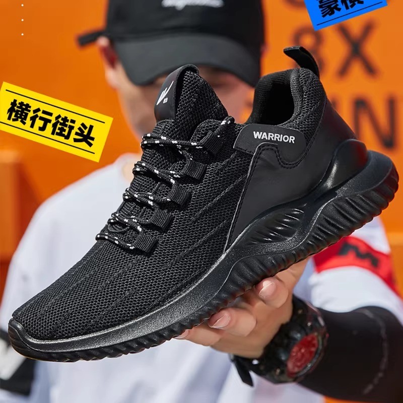 Puxar para trás sapatos masculinos verão respirável malha sapatos esportes exame físico esportes lazer tênis de corrida