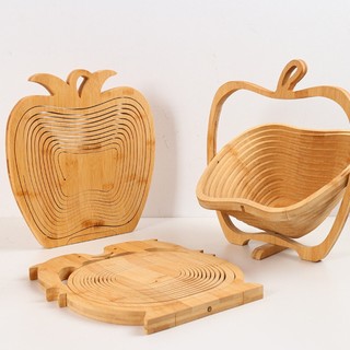 Ecologicamente correto Decoração criativa para casa Prato de frutas de bambu Mesa de chá doméstica Decoração de sala de 