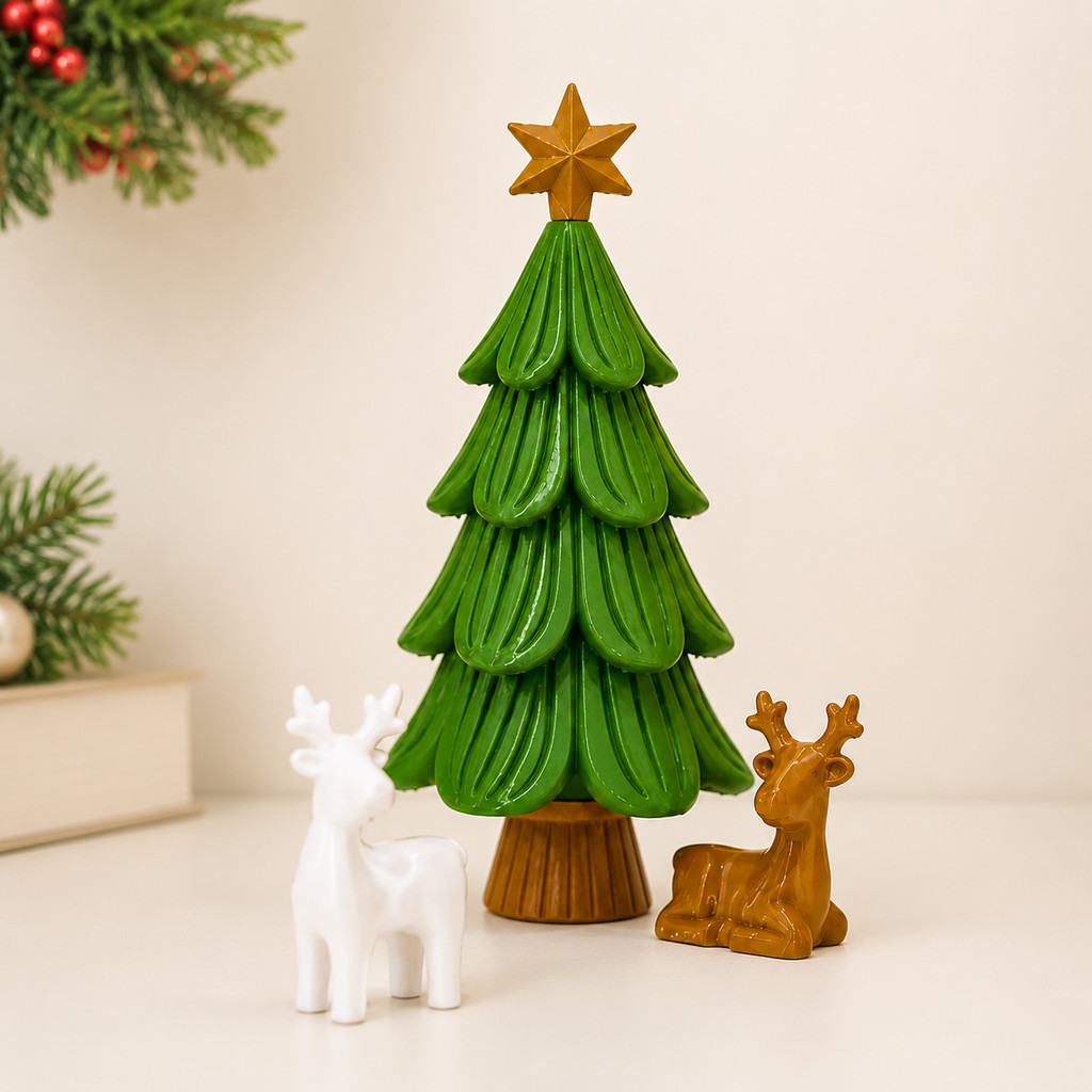 Rena Natalina com Árvore de Natal Enfeite Decorativo para Casa
