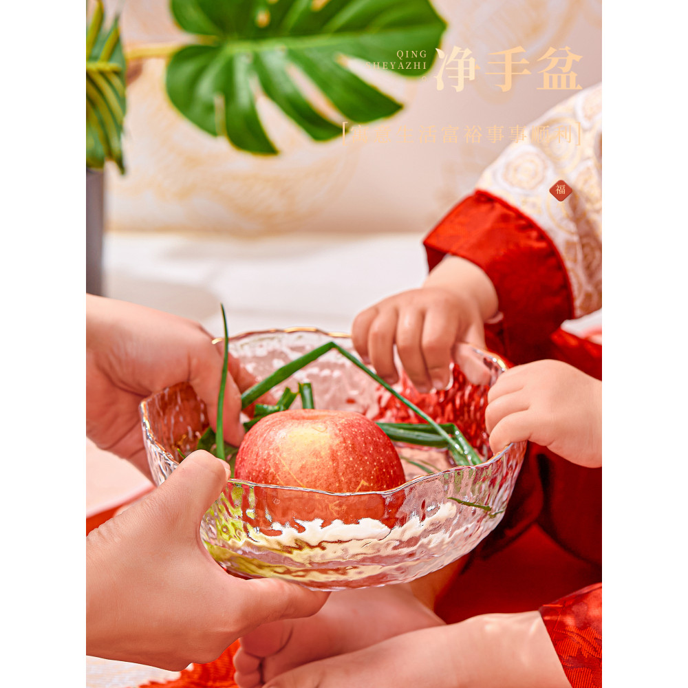 Bacia de mão limpa para bebês, um ano de idade, adereços para semana, lavatório para bebês, casamento, comer macarrão, o