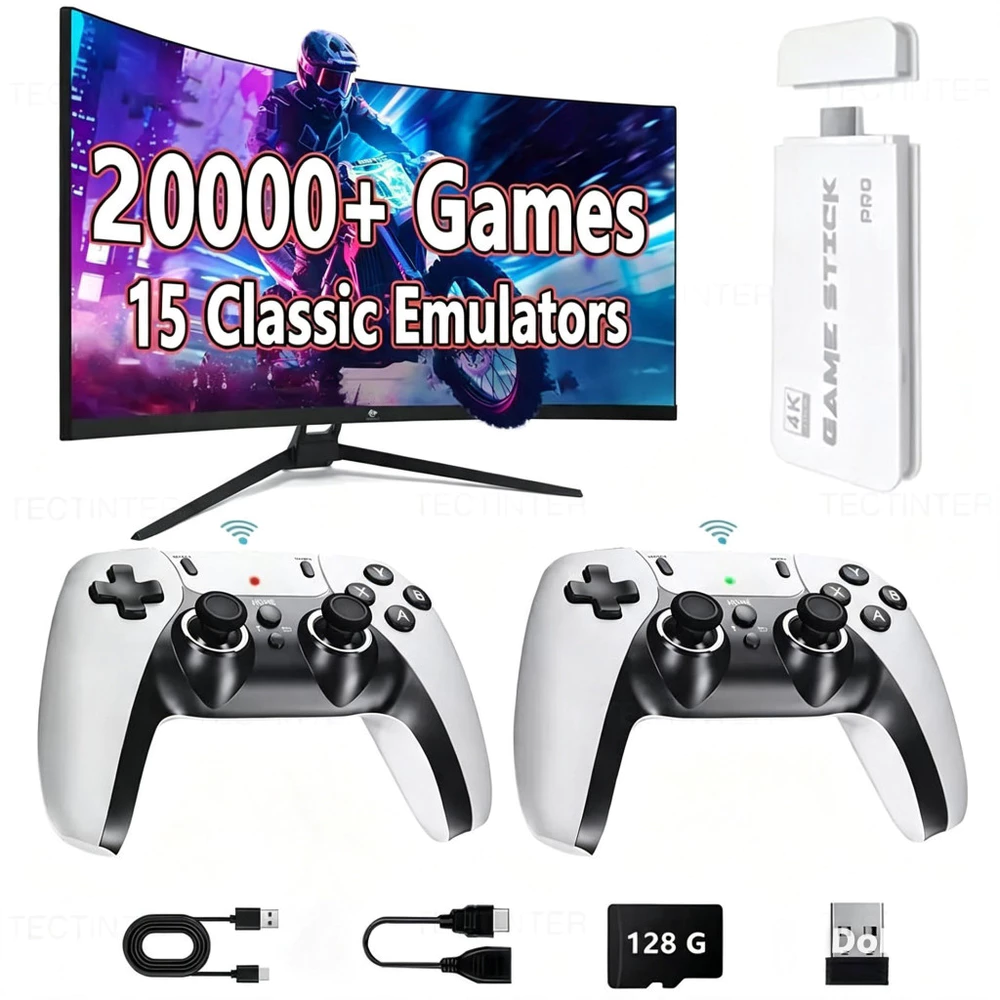 Console Videogame Stick M15 4K HDMI — +20mil Jogos 2 Controles Sem Fio