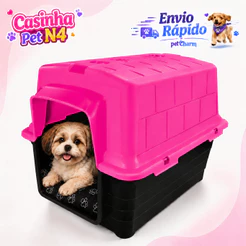 Casinha de Cachorro com Caminha Confortável Casa Para Cães Premium com Caminha N4