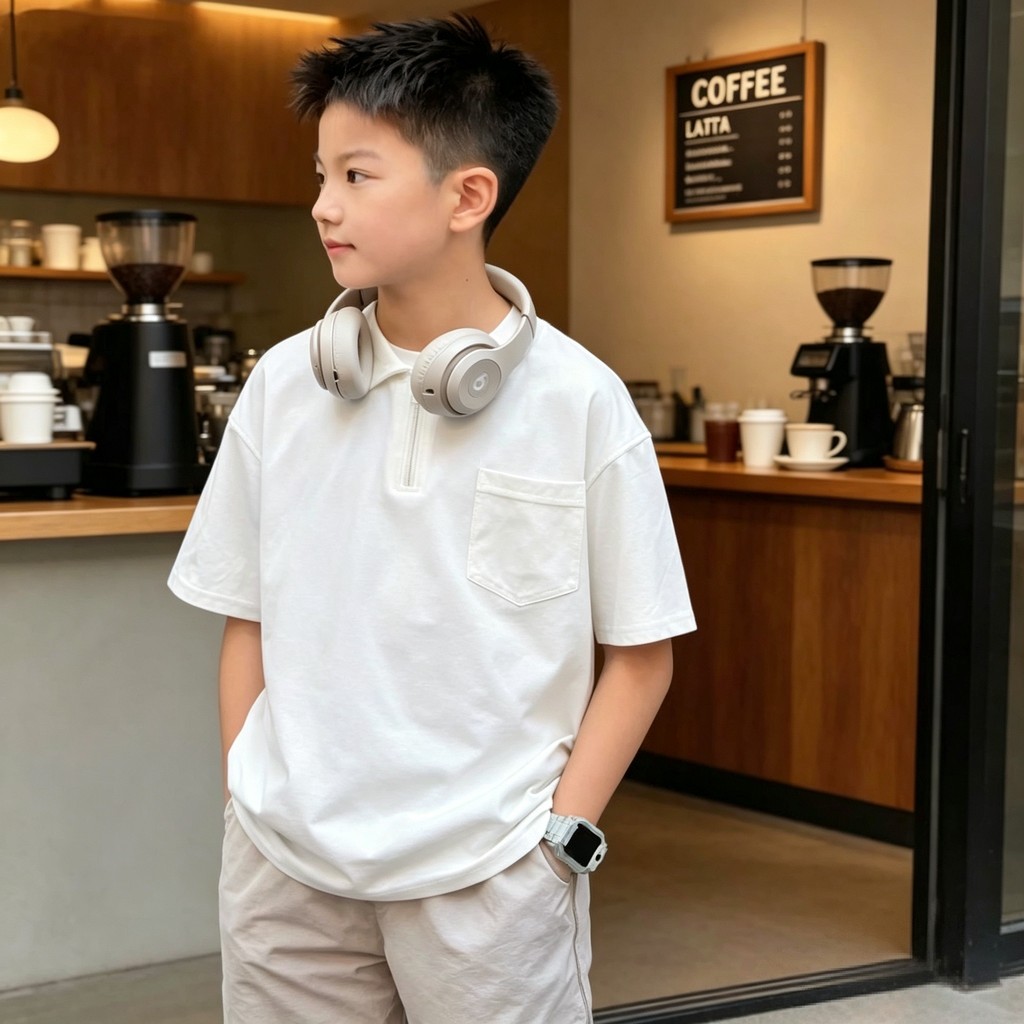 Meninos camisa POLO de manga curta camiseta estilo verão 2026 novo estilo verão grandes crianças meninos estilo verão me