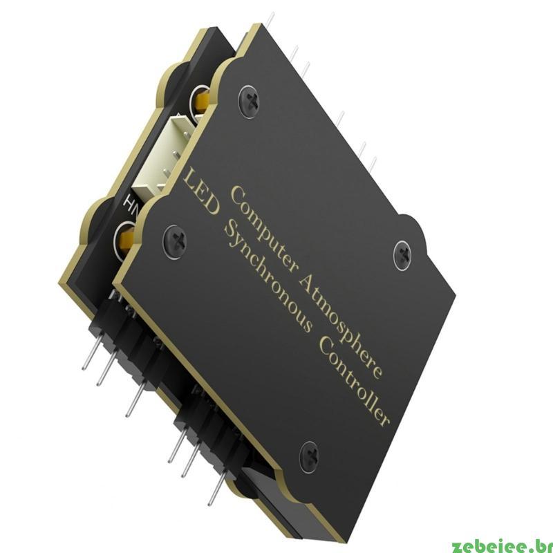 zebeiee Computador 4 Portas 5V 3Pin ARGB Ventilador LED Controlador Luz Hub Divisor Acessórios