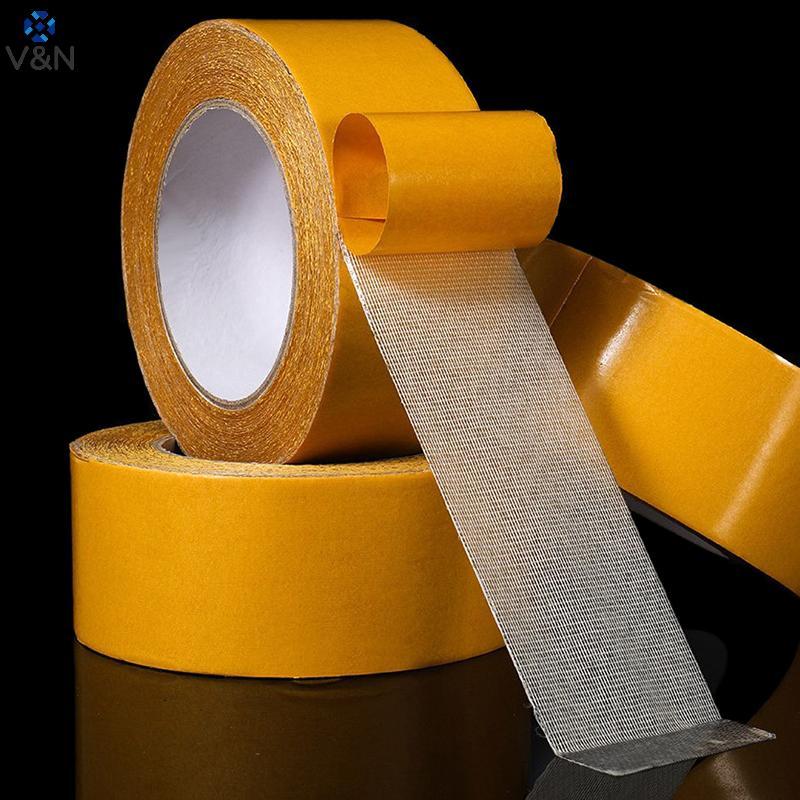 (V & N) 5M/10M Forte Fixação Fita Dupla Face Base Malha Translúcida À Prova D'água Traceless Adesiva De Tapete De Alta V