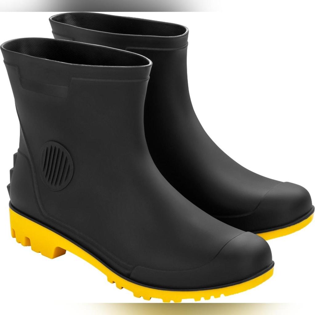 Bota (Al) Pvc 39 Preta/Amarela C3/4 Sf Vonder