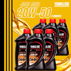 KIT 6 ÓLEO YAMALUBE 20W-50 20W50 MINERAL 4T FACTOR 150 FAZER 150 CROSSER 150 FZ15 LANDER TENERE