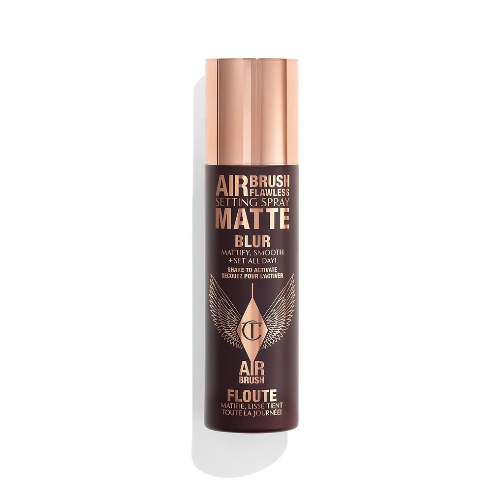 Charlotte Tilbury Airbrush Flawless Matte Setting Spray – Névoa Ultrafina para Preparar e Fixar a Maquiagem por Até 16 H