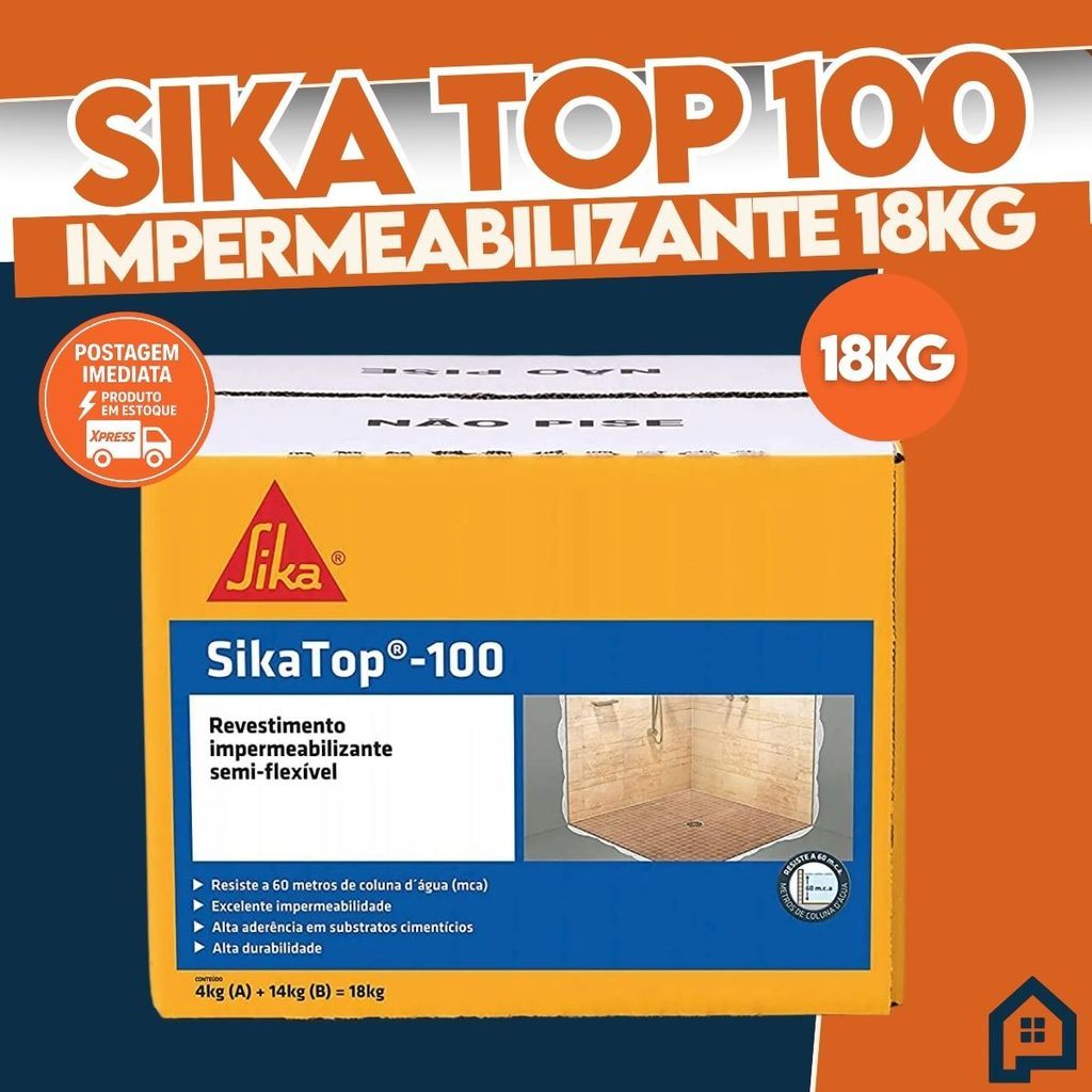 Impermeabilizante Sikatop 100 18kg Caixa - 1 Unidade sika top