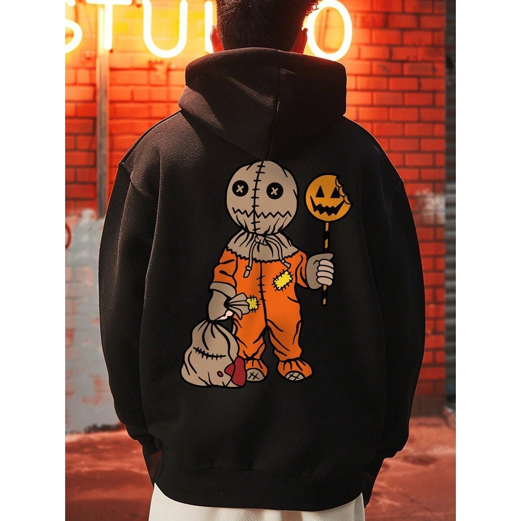 Moletom Canguru Estampado - Filme Trick 'r Treat Halloween - Streetwear Unissex Confortável - Flanelado Envio Rápido
