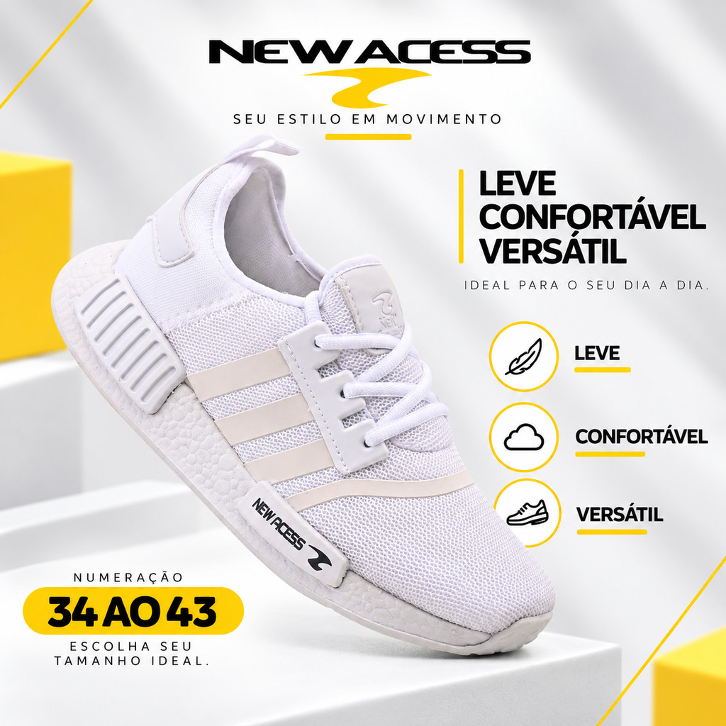 Tênis Masculino Esportivo Casual Confortável Academia Esporte Frete Grátis