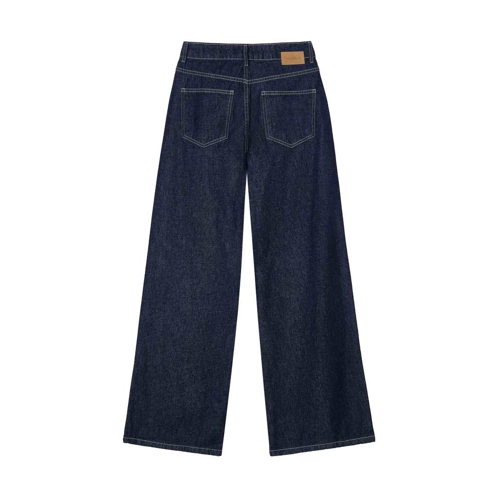 Calça Feminina Jeans Wide Leg Marialícia Azul — imagem 2 de 2