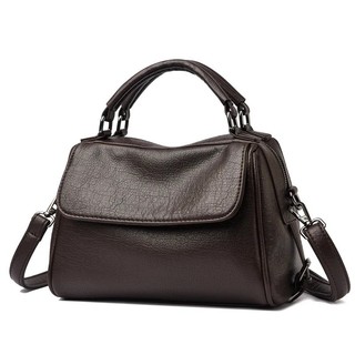 Bolsas de mão femininas Boston, em couro sintético macio de cor lisa, bolsa de ombro e transversal para mulheres