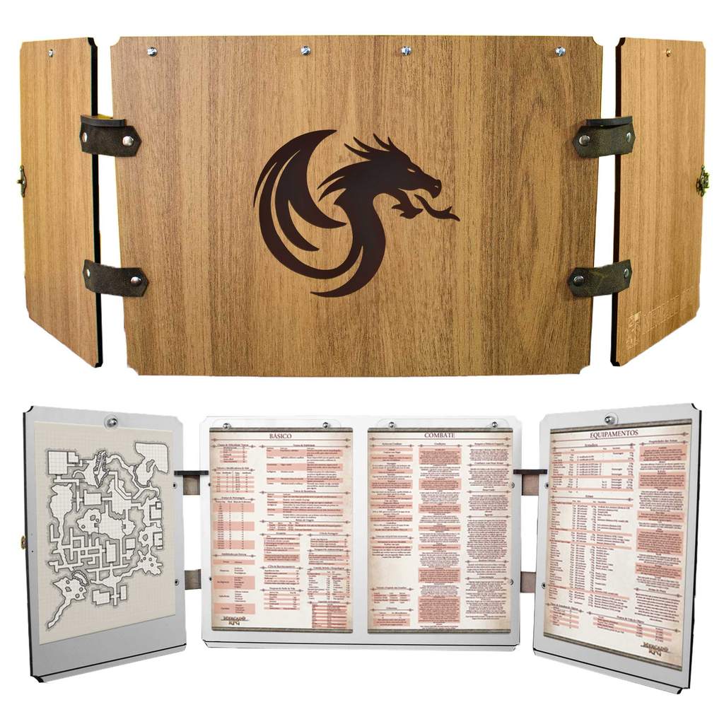 Escudo do Mestre para RPG Premium - Dragon - RPG