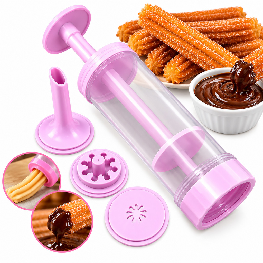 Modelador Manual para Churros Caseiros Máquina de Fazer e Rechear