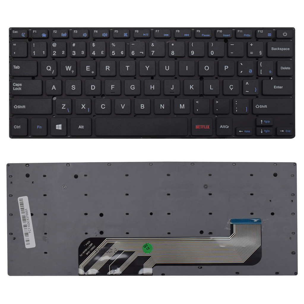 Teclado para Notebook Multilaser Legacy Book PC260 ABNT2 Preto