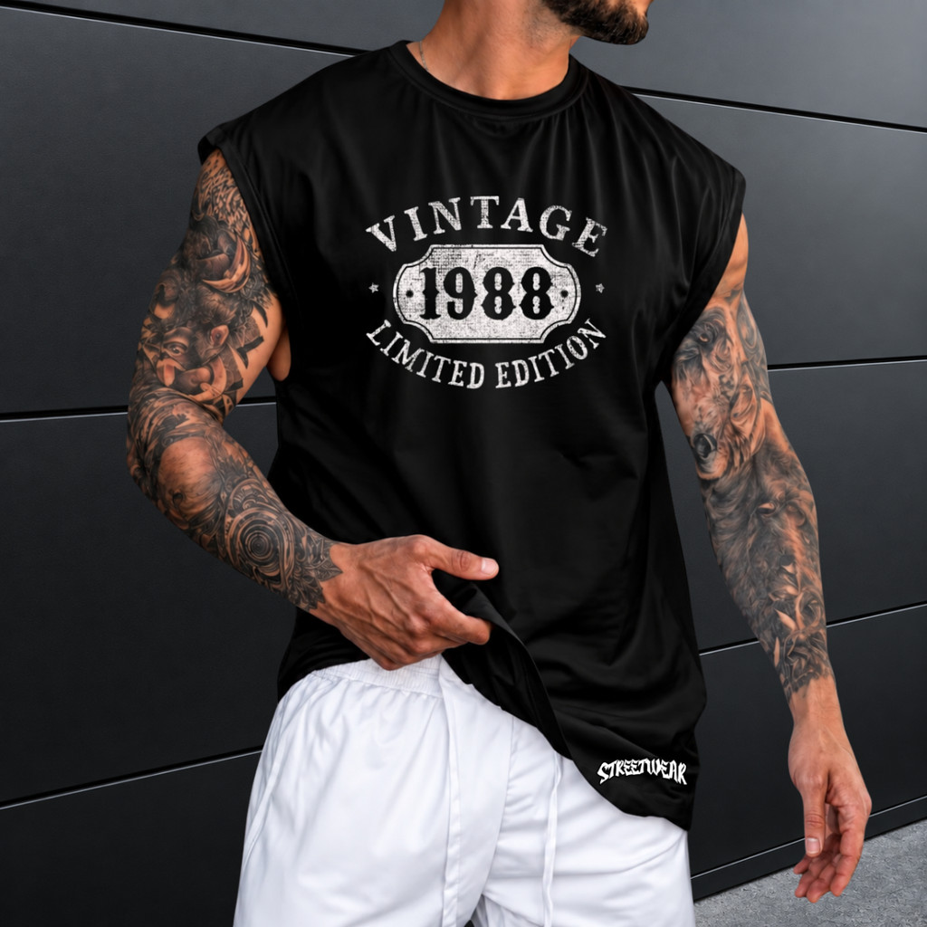 Regata Machão Oversized 100% Algodão Camiseta Cavada Musculação Streetwear Treino Praia Academia