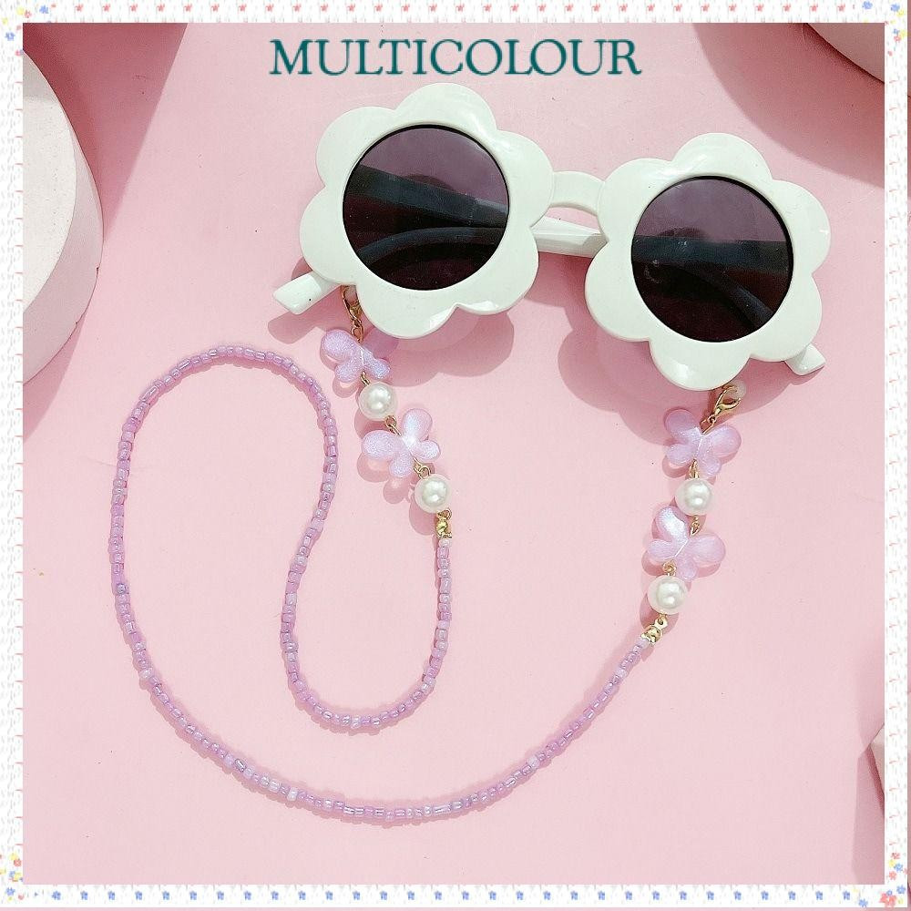 Correia De Cordão Para Óculos De Sol Multicolor , Corda Suspensa De Borboleta Colorida Ajustável , Correntes