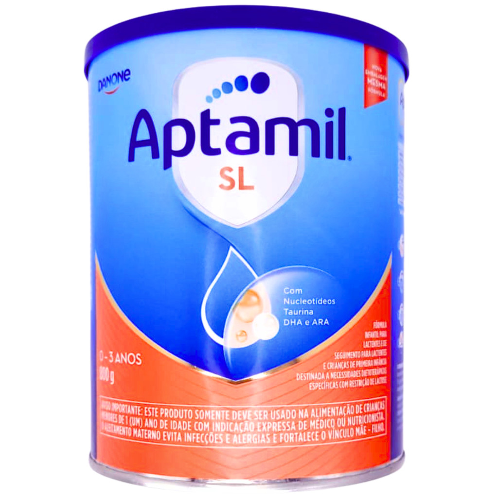 Aptamil SL Danone 800g Fórmula Infantil Sem Lactose 0 a 12 meses - Leite Infantil Especializado