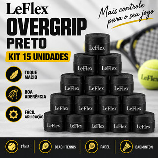 Kit 15x Overgrip Fita Premium Cabo Raquete Beach Tenis Tennis Padel Badminton Confort…