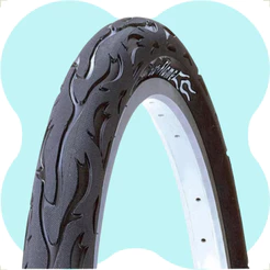 Pneu Aro 26 X 2.125 Bike Kenda Flame Slick Modelo Fogo Balão Bicicleta Montadinha motorizada