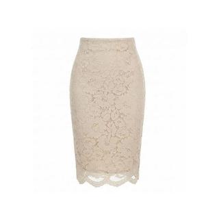Saia de renda branca damasco feminina curta Slim fit Hip-embalado saia média cintura alta estilo francês temperamento su