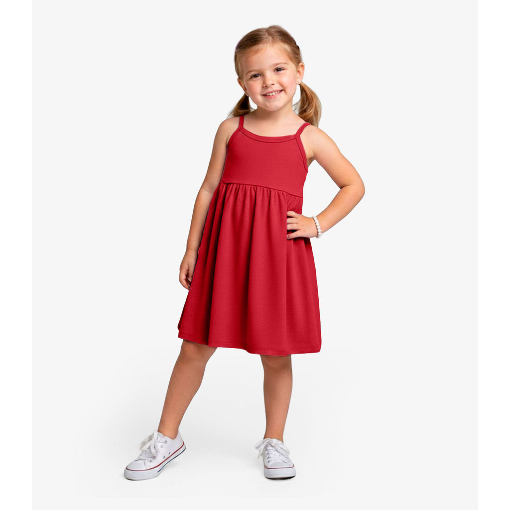 Vestido Menina Infantil de Alças Select Vermelho