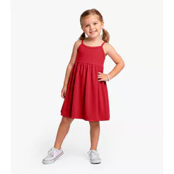 Vestido Menina Infantil de Alças Select Vermelho