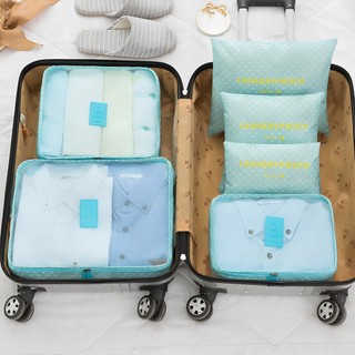 [Conjunto de 6 peças] versão coreana bolsa de armazenamento de viagem conjunto de seis peças conjunto de sete peças à pr