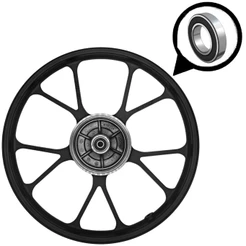 RODA TRASEIRA ESPORTIVA LIGA LEVE TITAN 150 2025 TITAN 160 START 150 160 MODELO V-SHAPE FOSCA COM ROLAMENTOS SHIVER