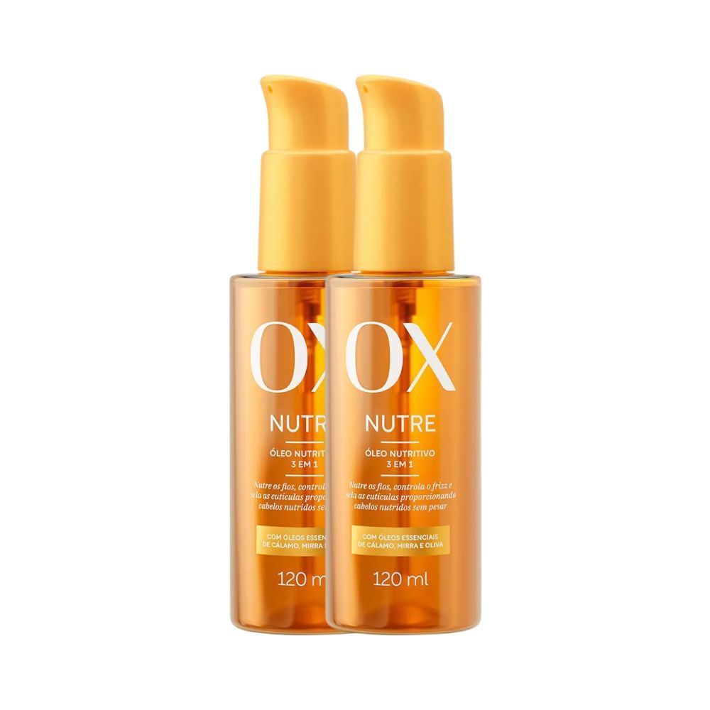 Kit Óleo Capilar OX Nutre Nutritivo 120ml – 2 Unidades