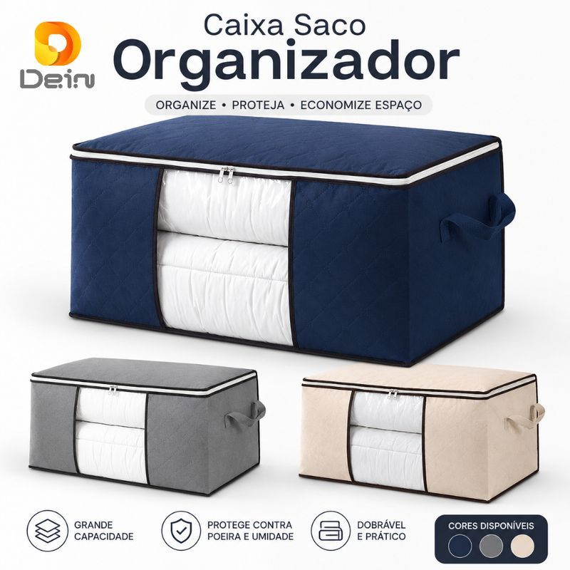 Caixa Saco Organizador Edredom Coberta Casaco Toalha Guarda Roupa Closet Armário Anti-Poeira Umidade Insetos Multiuso