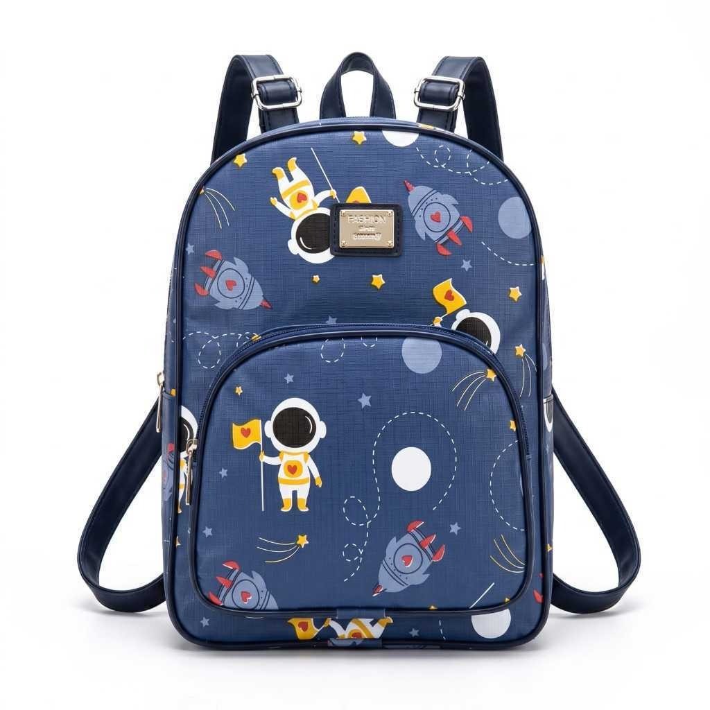 Mochila Infantil Escolar Astronauta Dino Carros Heróis Reforçada Creche Menino menina 4 a 8 Anos