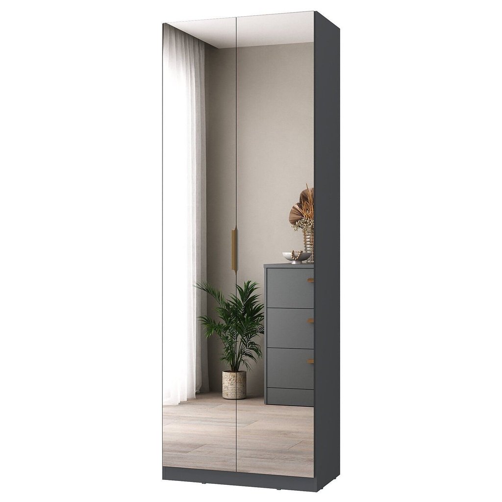 Sapateira Sublime 2 Portas com Espelho 100% MDF Cinza/Grafitto Grafito · foto 2