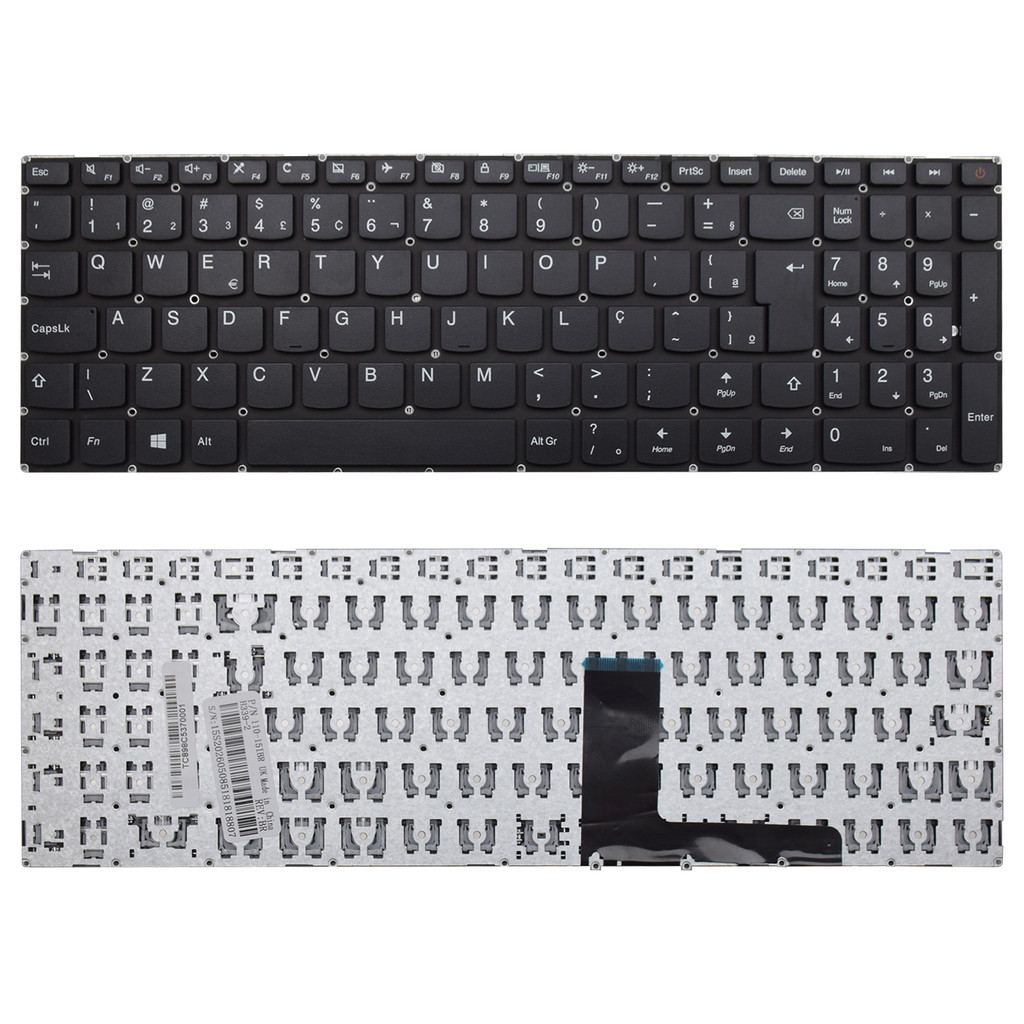Teclado para Notebook compatível com Lenovo Ideapad 110-15ACL ABNT2 — oferta na Shopee