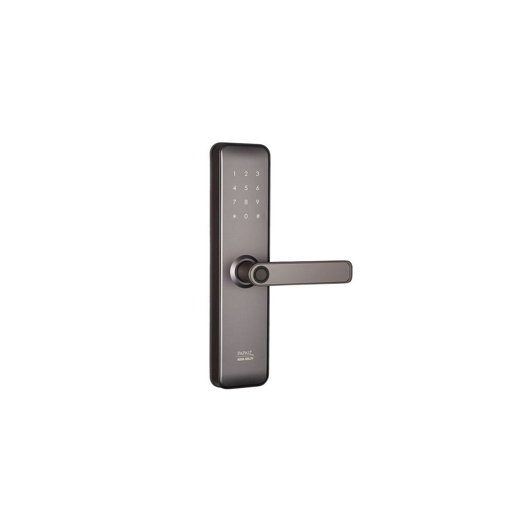 Fechadura Digital Papaiz Fit Lock Senha Biometria Digital Chave Grafite — imagem 2 de 2