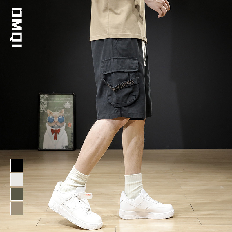 Verão rua resistente ao desgaste americano ao ar livre macacão Shorts masculino solto tamanho grande resistente ao desga