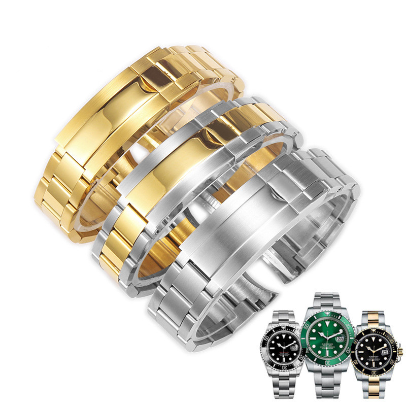 Rolex pulseira de Metal Daytona preto verde água fantasma sólido submarinista de aço inoxidável pulseira de aço inoxidáv