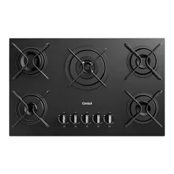 Cooktop 5 Bocas a Gás Consul com Queimadores Especiais e Mesa de Vidro - CDS75AE