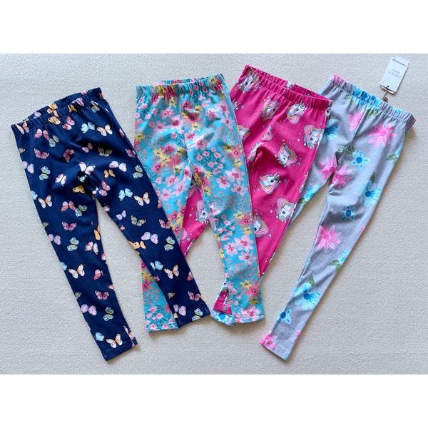 100-130 tamanho comércio exterior primavera outono novo estilo meninas crianças puro algodão impresso calças compridas L