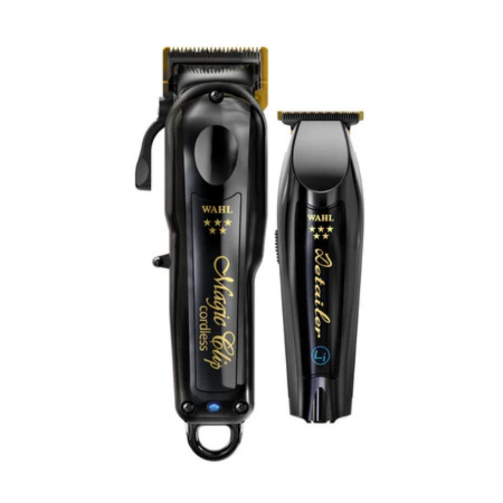 Wahl Combo Barber - Magic Clip Cordless + Detailer Li Cordless Maquina Profissional Para Barbeiro