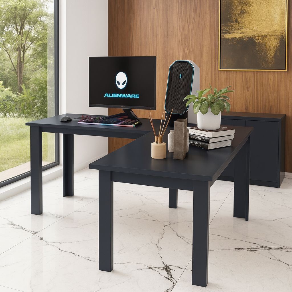 Queima DE Estoque Escrivaninha em L Estilo Industrial Mesa Gamer p/ Setup