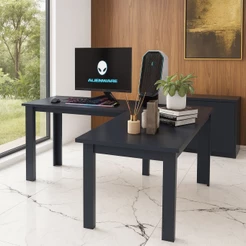 QUEIMA DE ESTOQUE - Escrivaninha em L Estilo Industrial – Mesa Gamer p/ Setup