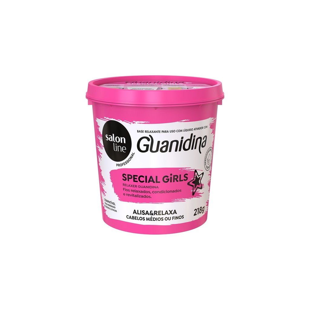 Guanidina Special Girls Relaxer Salon Line 218gr em Oferta na Shopee