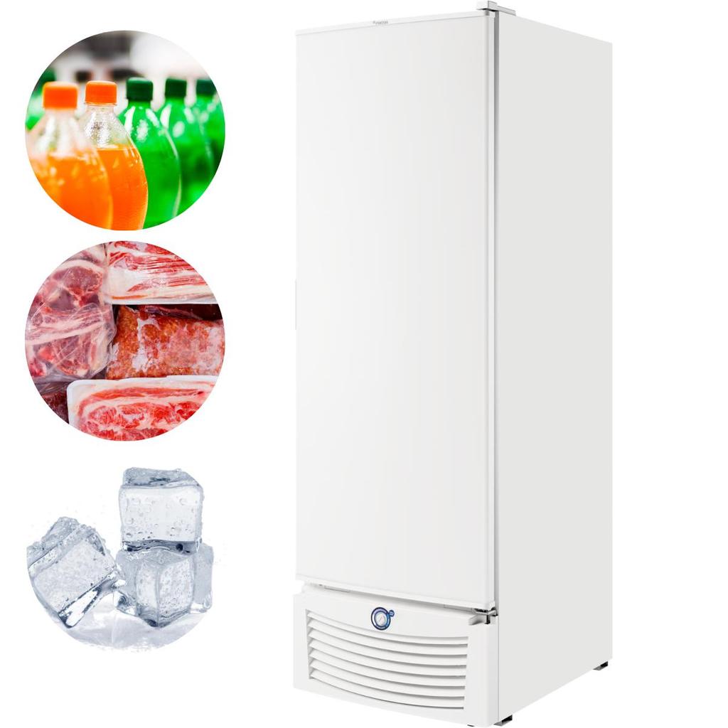 Freezer Vertical 569 Litros Conservador Tripla Ação Porta Cega VCET569C Fricon