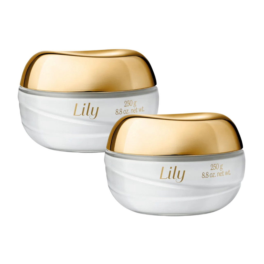 Kit feminino em promoção Boticário 2 Creme Acetinado Hidratante Desodorante Corporal Lily 250g