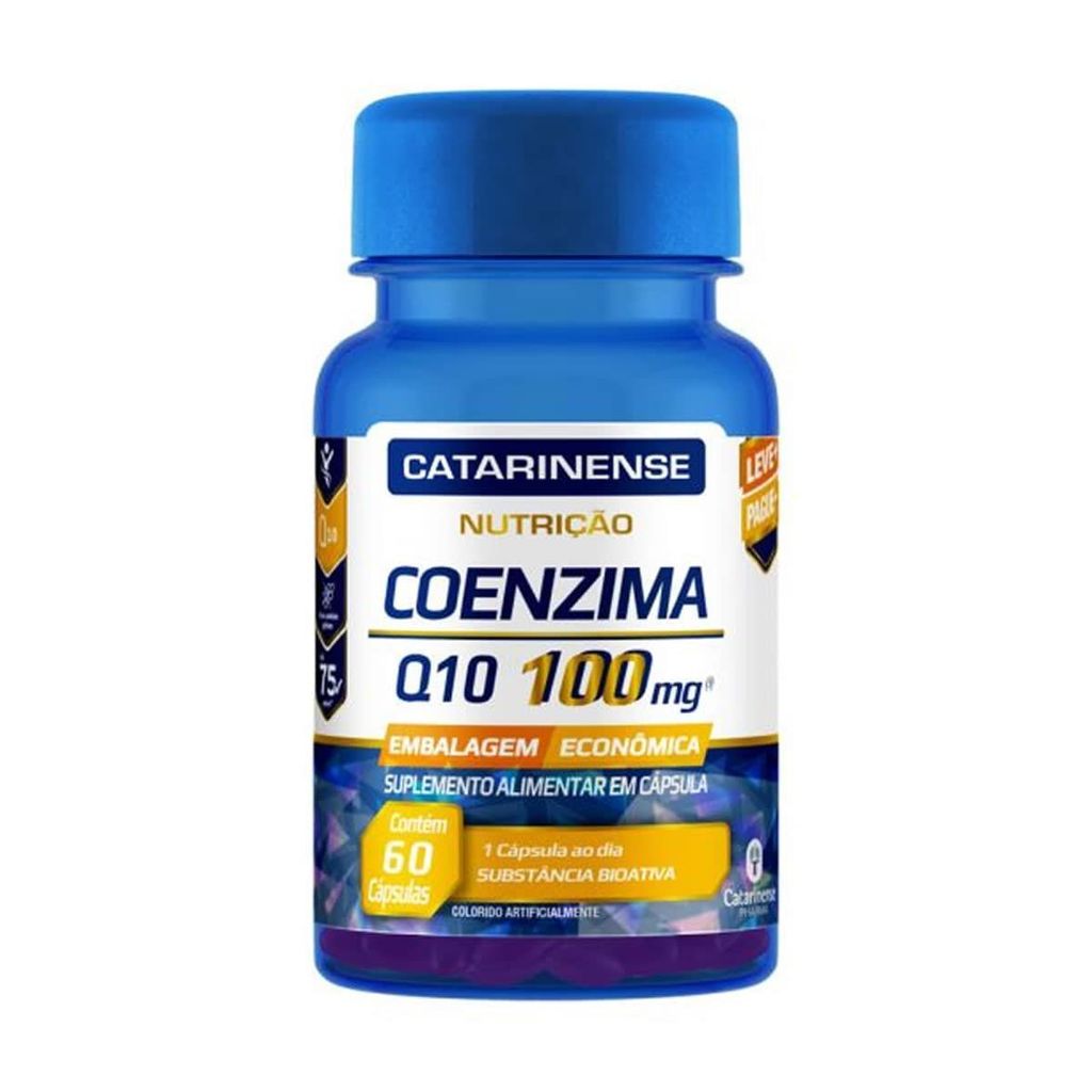 Coenzima Q10 100mg  60 Cápsulas - Catarinense Nutrição